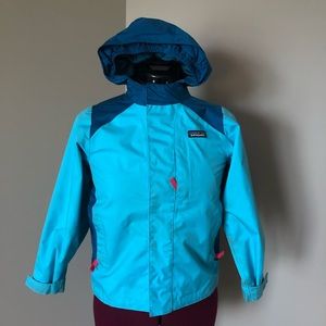 Kids Patagonia rain jacket.